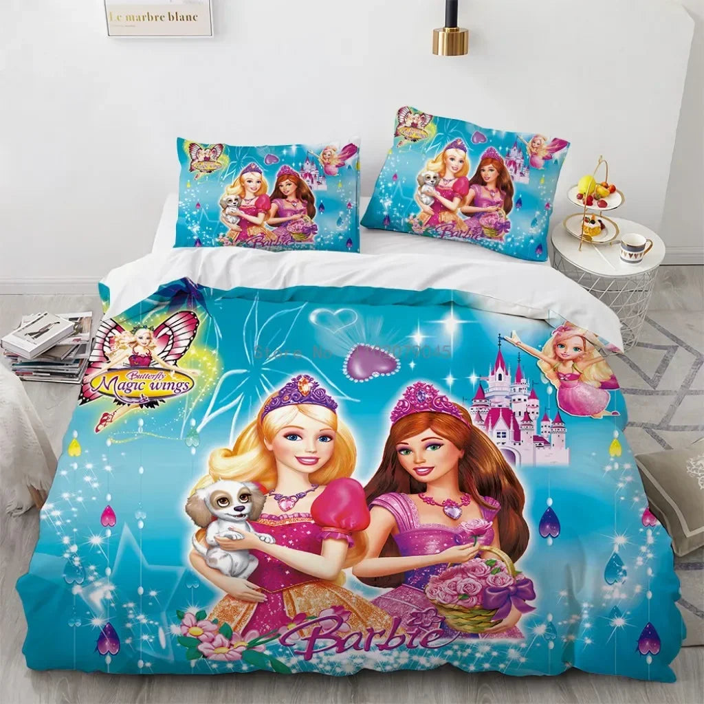 "Royal Dreams" Princess Bedding Set – Enchanted Cartoon-Inspired Duvet & Comforter Ensemble | Elegant Birthday Gift for Girls | Available in Single