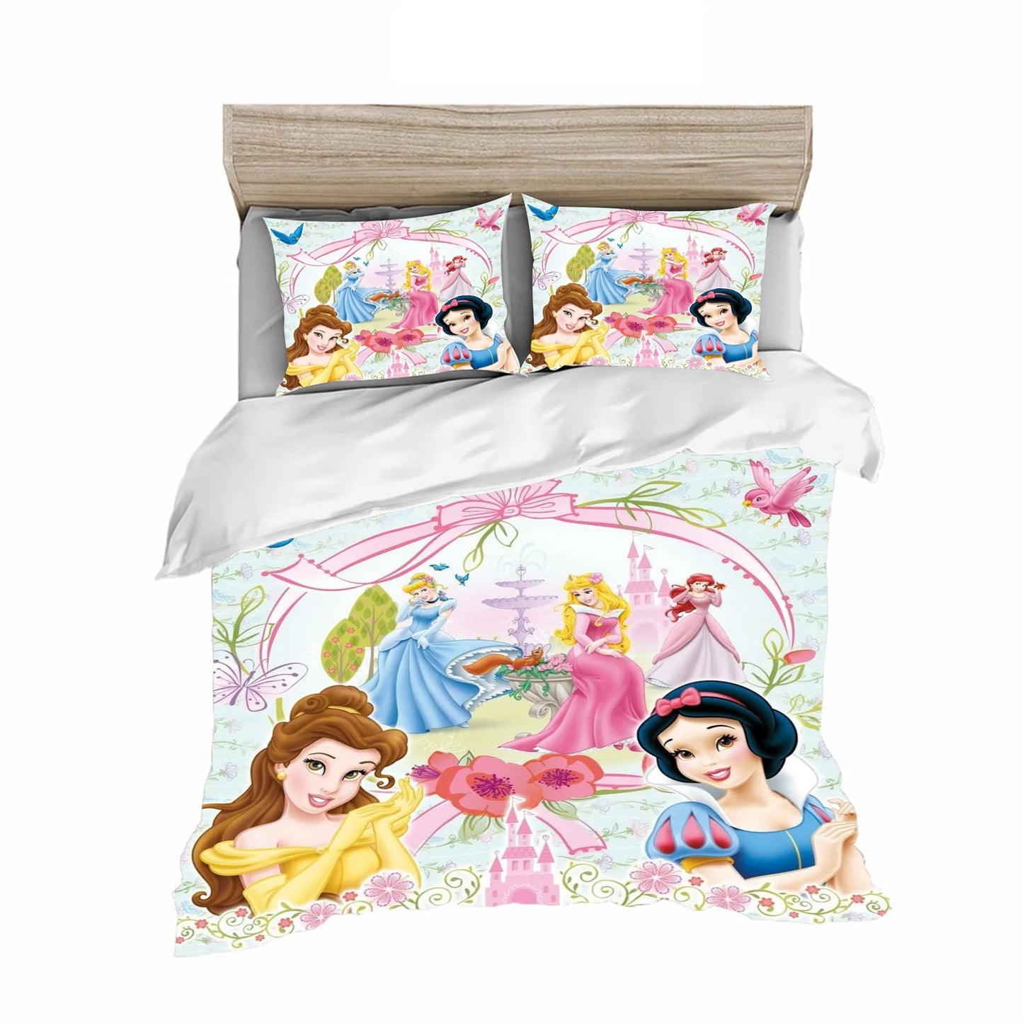 Enchanted Princess Collection – Snow White 3D Luxury Bedding Set (King Size) | 3-Piece Duvet & Comforter Ensemble for Children