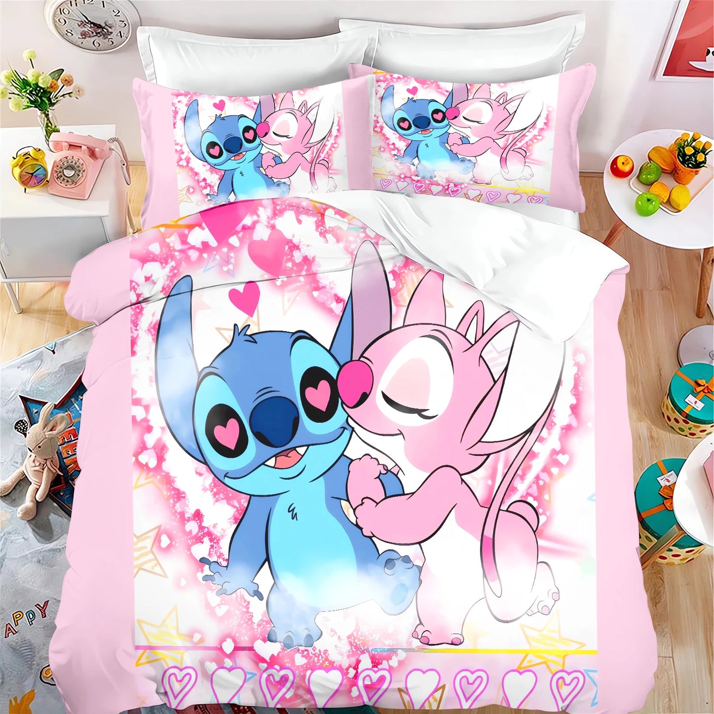 π©΅ "Stitch Dreams" Collection β Elegant Stitch-Inspired Bedding Set