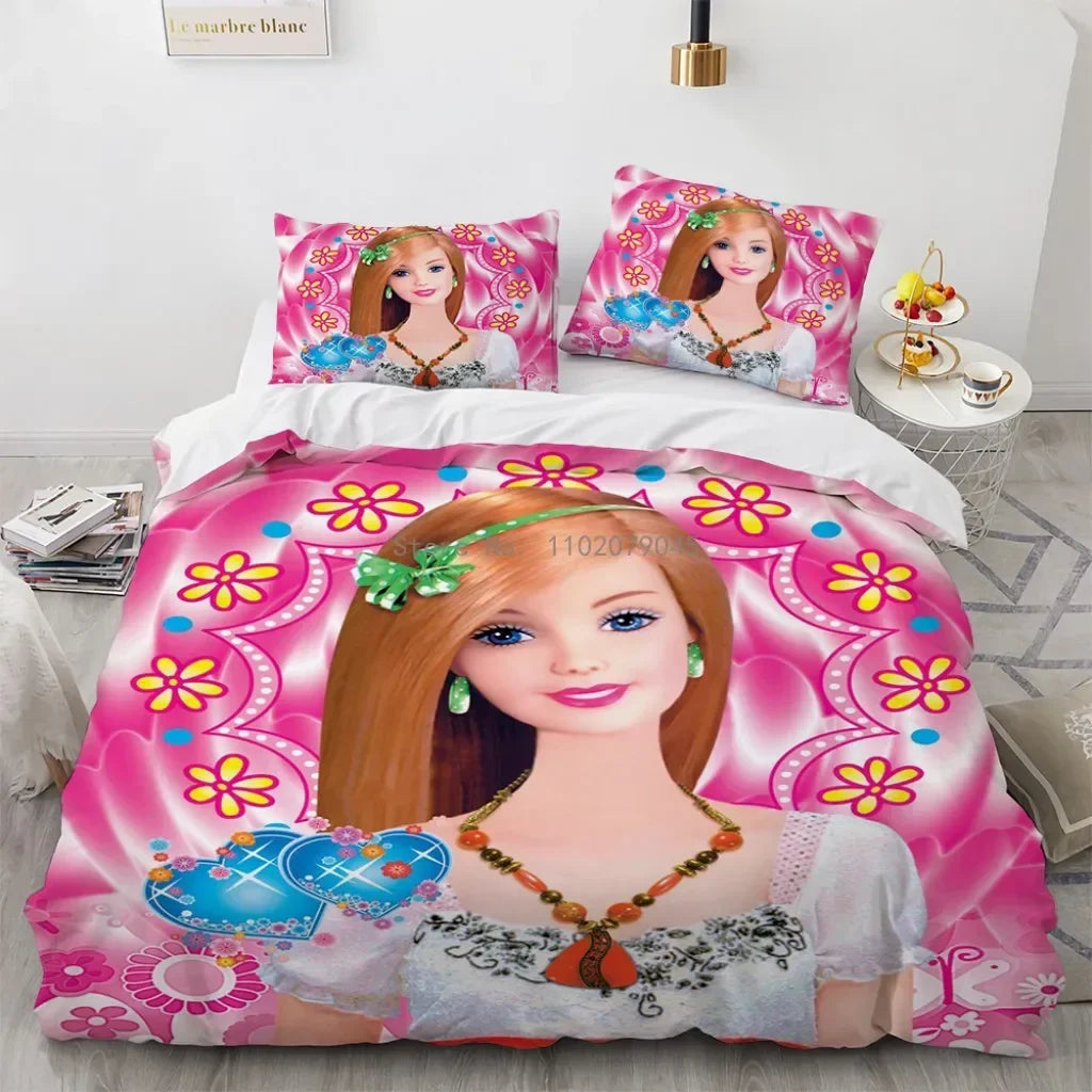 "Royal Dreams" Princess Bedding Set – Enchanted Cartoon-Inspired Duvet & Comforter Ensemble | Elegant Birthday Gift for Girls | Available in Single