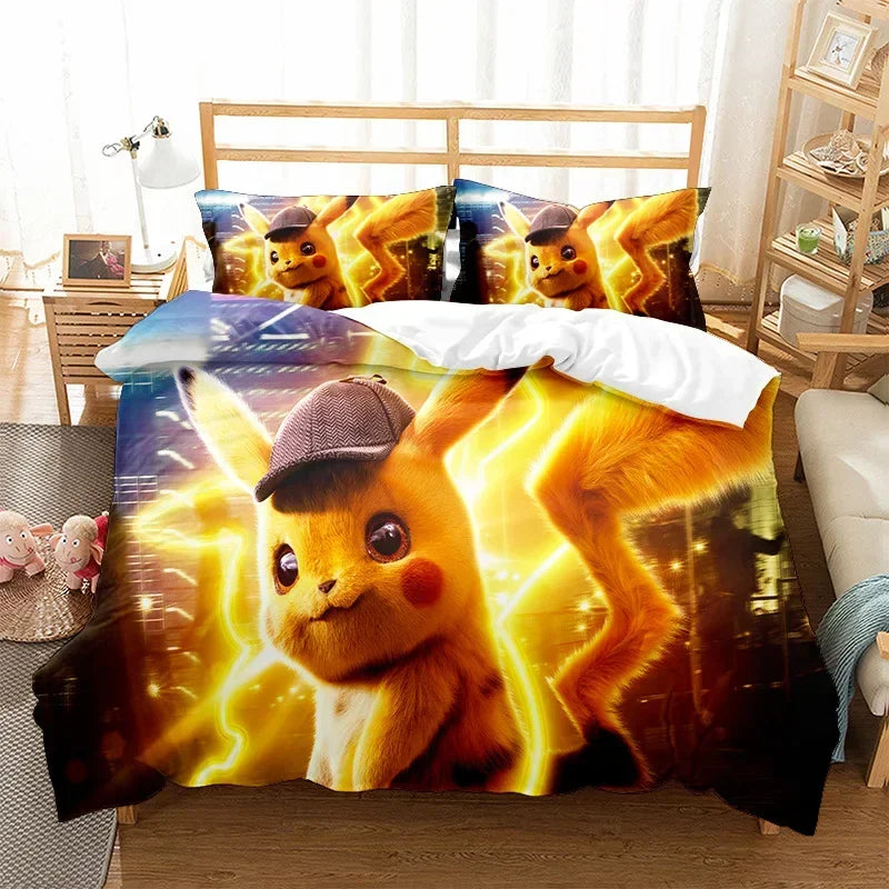 🌟 Luxury Pokémon Collection – Cartoon Game-Inspired Bedding Set
