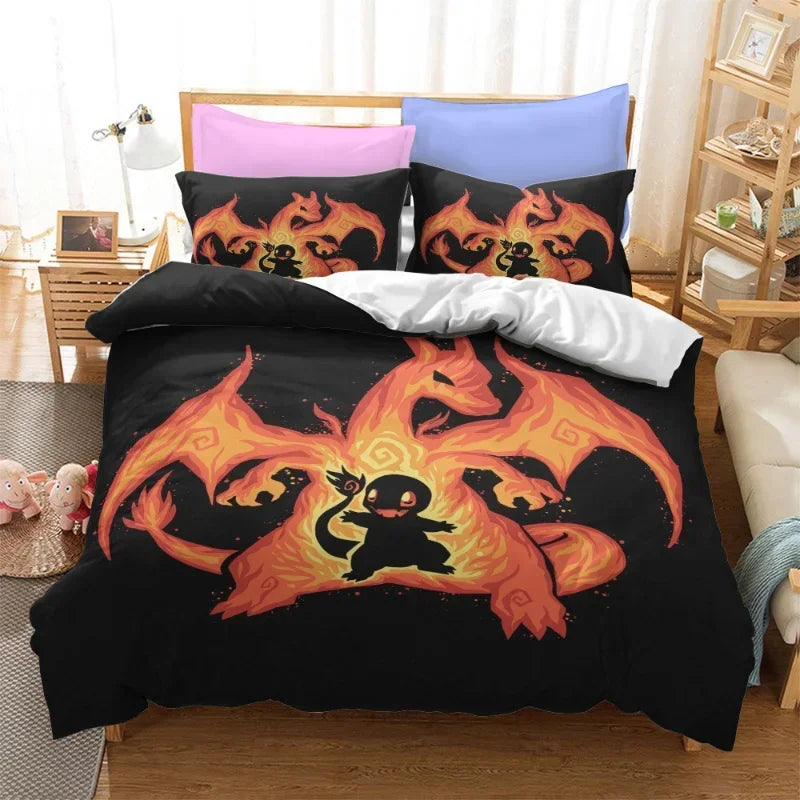 🌟 Luxury Pokémon Collection – Cartoon Game-Inspired Bedding Set