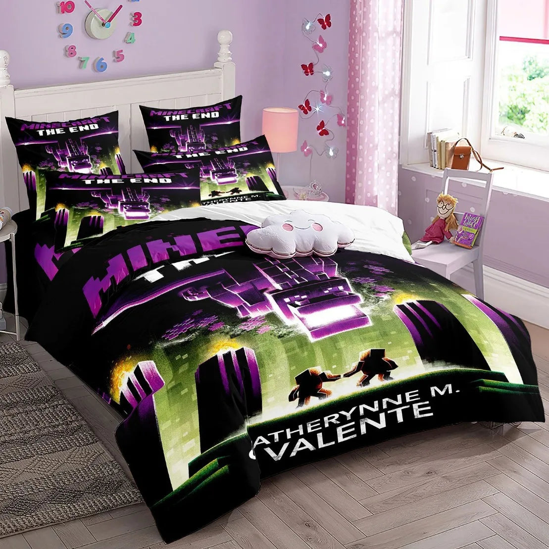 ✨ "My World: Monster Hunters" Luxury Minecraft Collection- Bedding Set