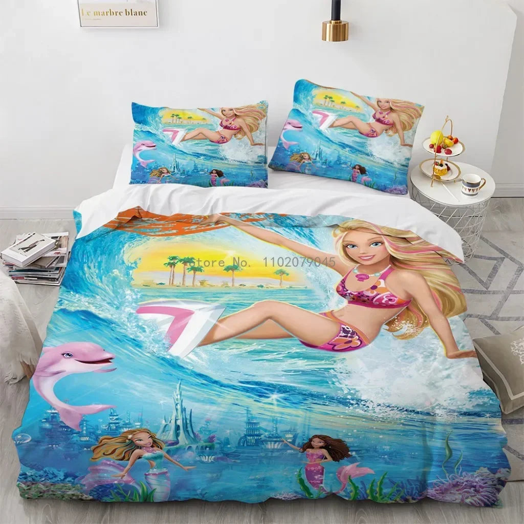 "Royal Dreams" Princess Bedding Set – Enchanted Cartoon-Inspired Duvet & Comforter Ensemble | Elegant Birthday Gift for Girls | Available in Single