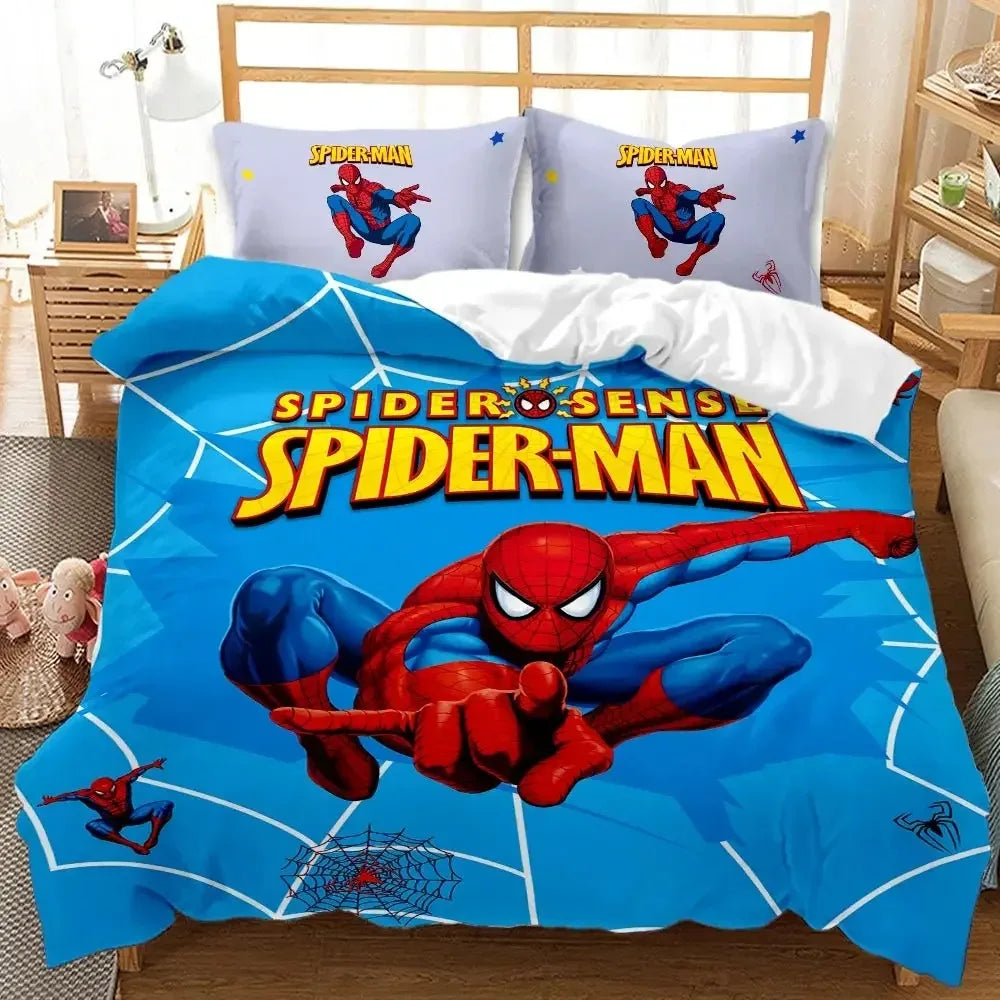 Marvel Luxe Collection – Spider-Man 3D Premium Duvet Cover Set | Single Size Bedding Ensemble for Children