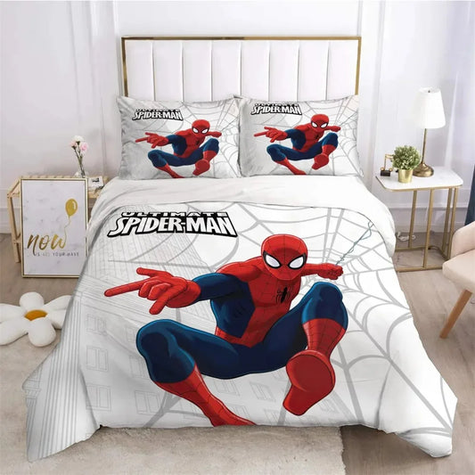 Marvel Luxe Collection – Spider-Man 3D Premium Duvet Cover Set | Single Size Bedding Ensemble for Children