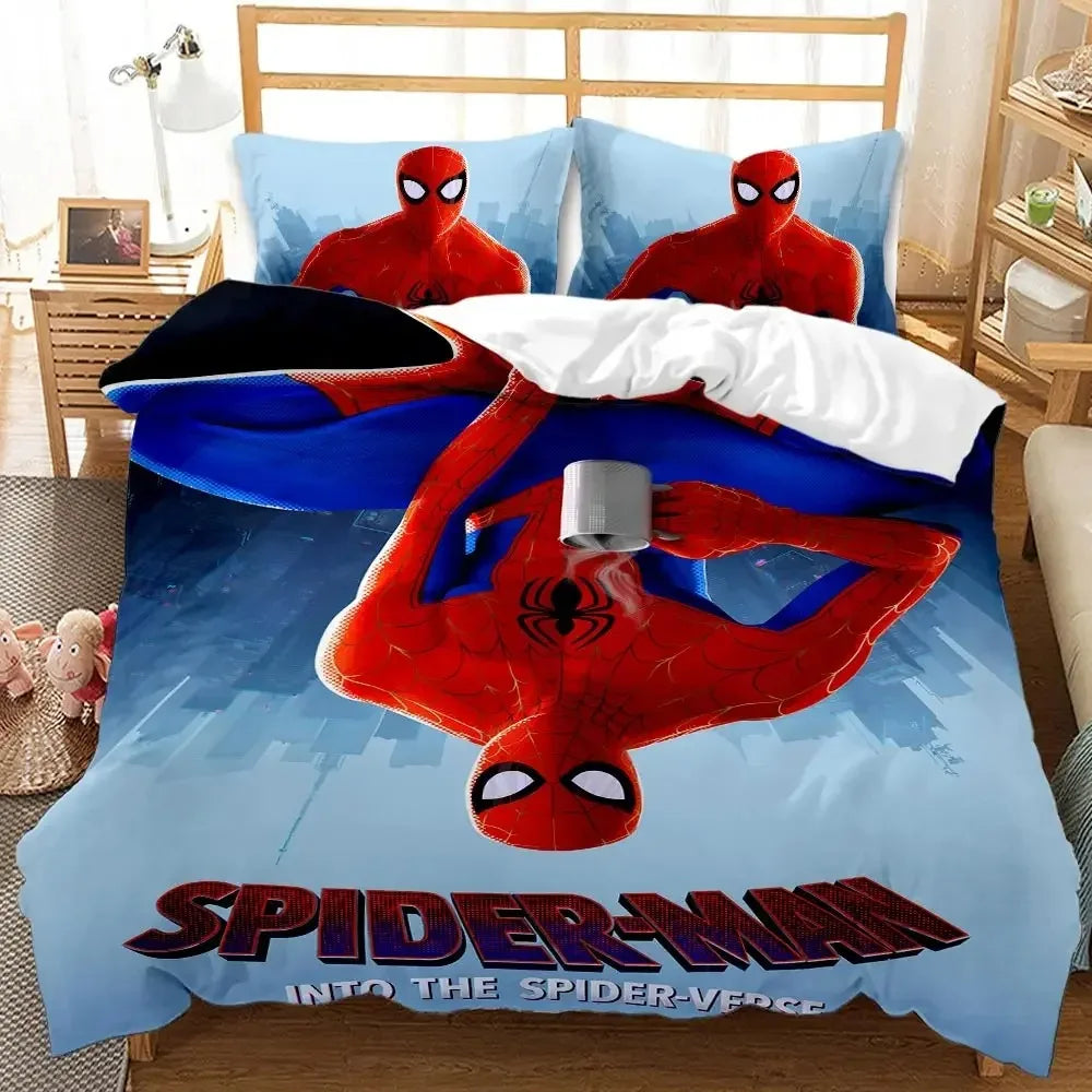 Marvel Luxe Collection – Spider-Man 3D Premium Duvet Cover Set | Single Size Bedding Ensemble for Children