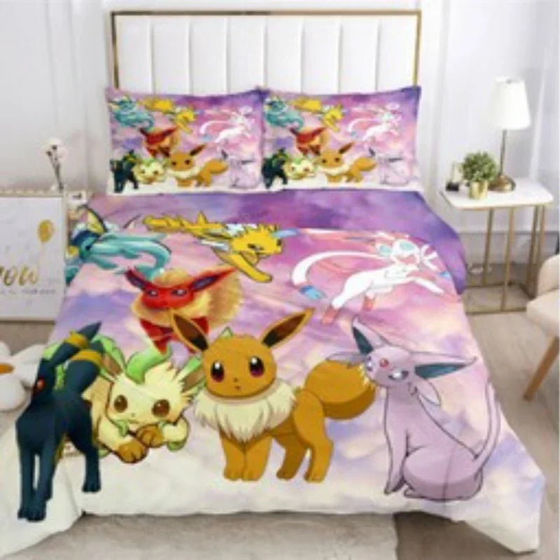 🌟 Luxury Pokémon Collection – Cartoon Game-Inspired Bedding Set