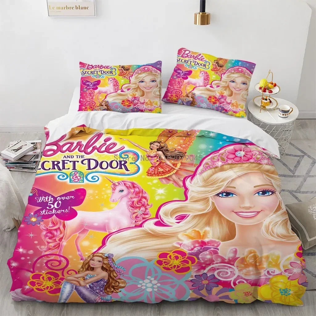 "Royal Dreams" Princess Bedding Set – Enchanted Cartoon-Inspired Duvet & Comforter Ensemble | Elegant Birthday Gift for Girls | Available in Single