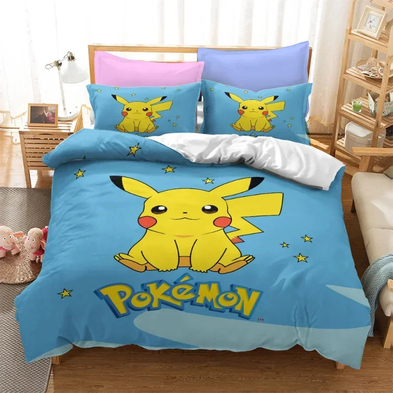 🌟 Luxury Pokémon Collection – Cartoon Game-Inspired Bedding Set