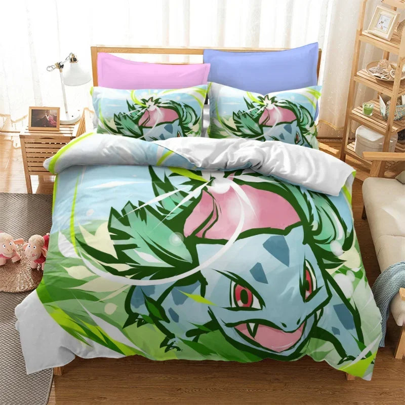🌟 Luxury Pokémon Collection – Cartoon Game-Inspired Bedding Set