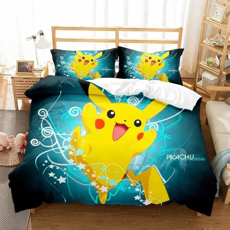 🌟 Luxury Pokémon Collection – Cartoon Game-Inspired Bedding Set