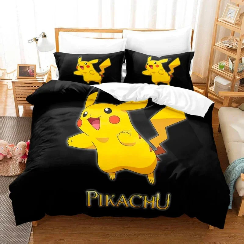 🌟 Luxury Pokémon Collection – Cartoon Game-Inspired Bedding Set