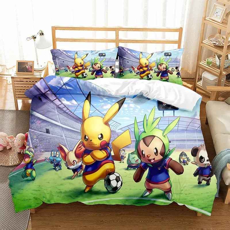 🌟 Luxury Pokémon Collection – Cartoon Game-Inspired Bedding Set