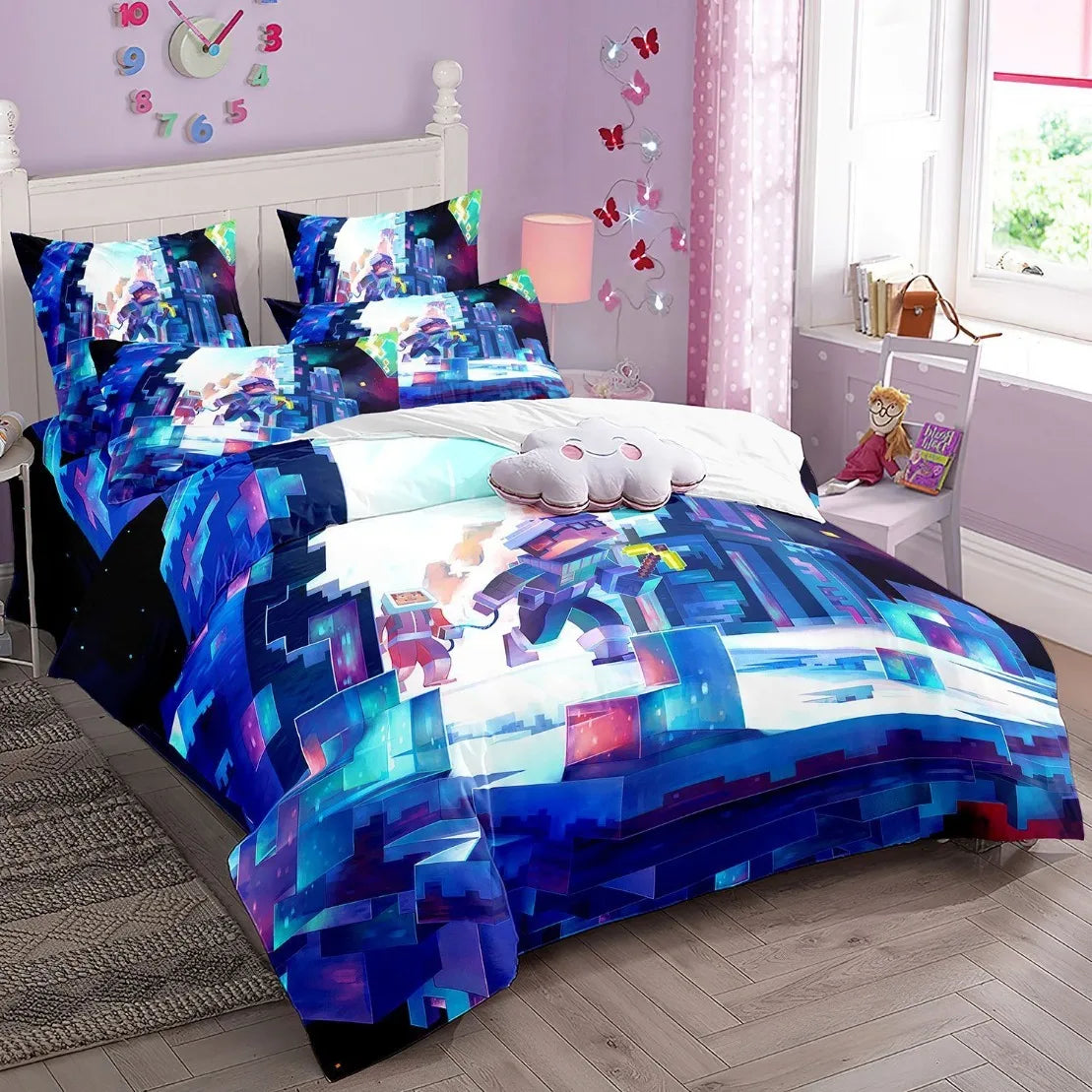 ✨ "My World: Monster Hunters" Luxury Minecraft Collection- Bedding Set