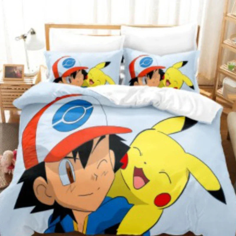 🌟 Luxury Pokémon Collection – Cartoon Game-Inspired Bedding Set