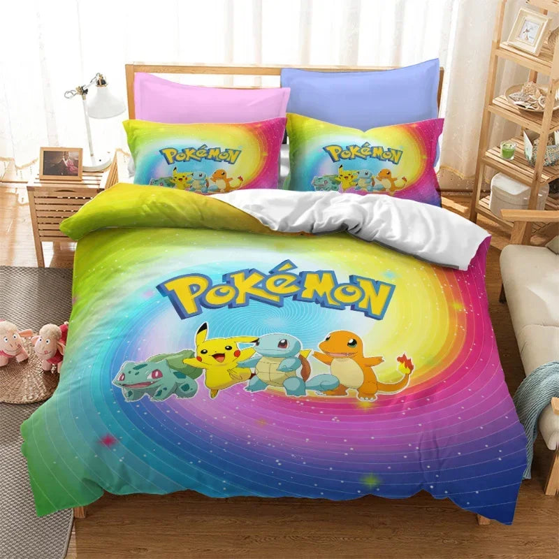 🌟 Luxury Pokémon Collection – Cartoon Game-Inspired Bedding Set