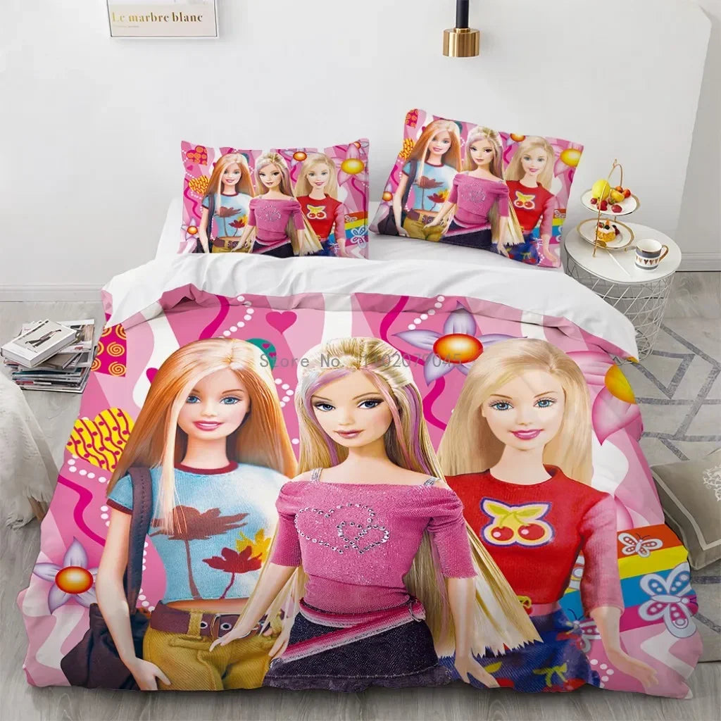 "Royal Dreams" Princess Bedding Set – Enchanted Cartoon-Inspired Duvet & Comforter Ensemble | Elegant Birthday Gift for Girls | Available in Single