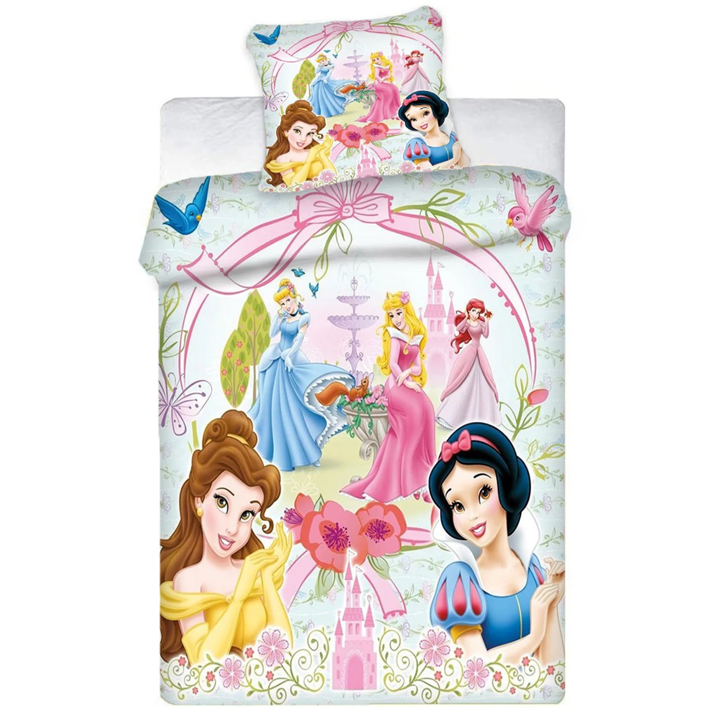 Enchanted Princess Collection – Snow White 3D Luxury Bedding Set (King Size) | 3-Piece Duvet & Comforter Ensemble for Children