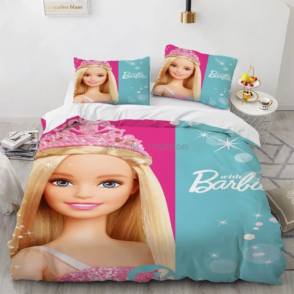 "Royal Dreams" Princess Bedding Set – Enchanted Cartoon-Inspired Duvet & Comforter Ensemble | Elegant Birthday Gift for Girls | Available in Single